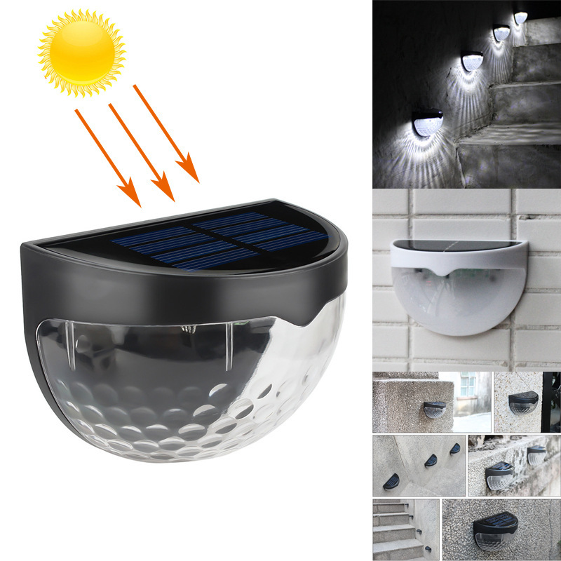 Solar Wall Lights 4 Pack Black shell