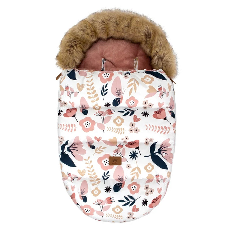 Baby Sleeping Bags Winter Thick Fur Collar Warm Footmuff for Universal Strollers Safety Seats Newborn Envelope for Discharge