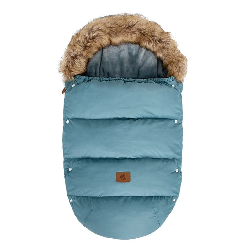 Baby Sleeping Bags Winter Thick Fur Collar Warm Footmuff for Universal Strollers Safety Seats Newborn Envelope for Discharge