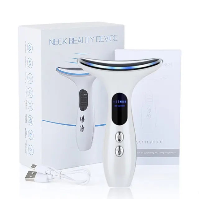 EMS Microcurrent Chin Lifting Face Neck Beauty Device LED Photon Firming Rejuvenation anti Wrinkle Skin Care Facial Massager