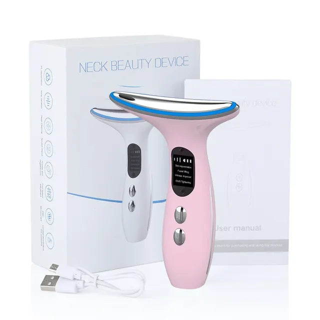 EMS Microcurrent Chin Lifting Face Neck Beauty Device LED Photon Firming Rejuvenation anti Wrinkle Skin Care Facial Massager