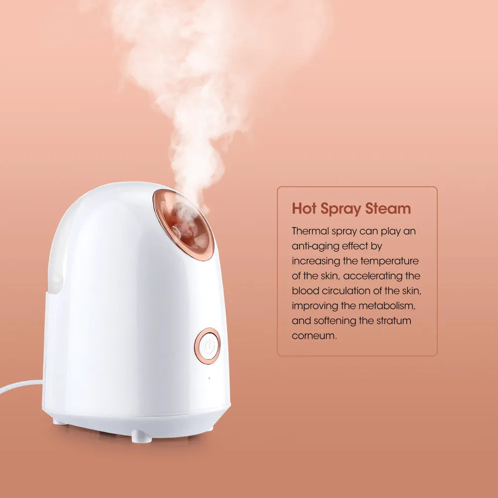 Facial Steamer Nano Ionic Hot Mist Face Steamer Home Sauna SPA Face Humidifier Atomizer for Women Men Moisturizing Unclogs Pores