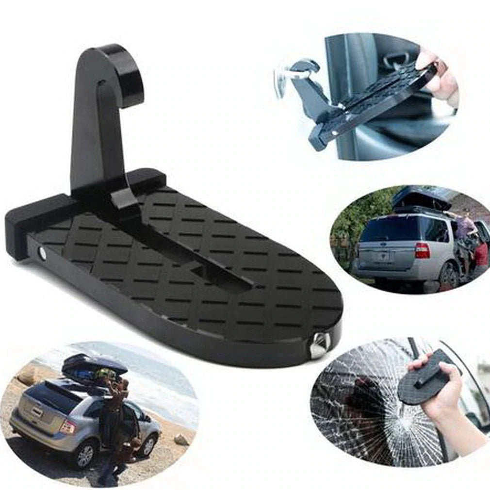 Foldable Car Door Latch Step & Safety Hammer