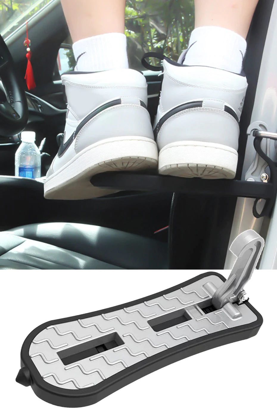 Foldable Car Door Latch Step & Safety Hammer