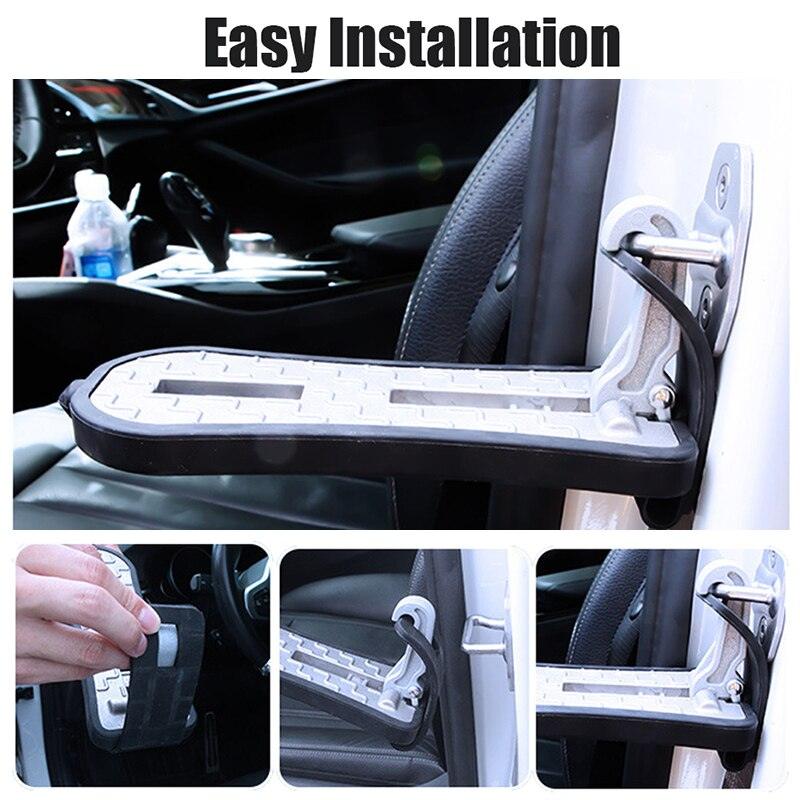 Foldable Car Door Latch Step & Safety Hammer