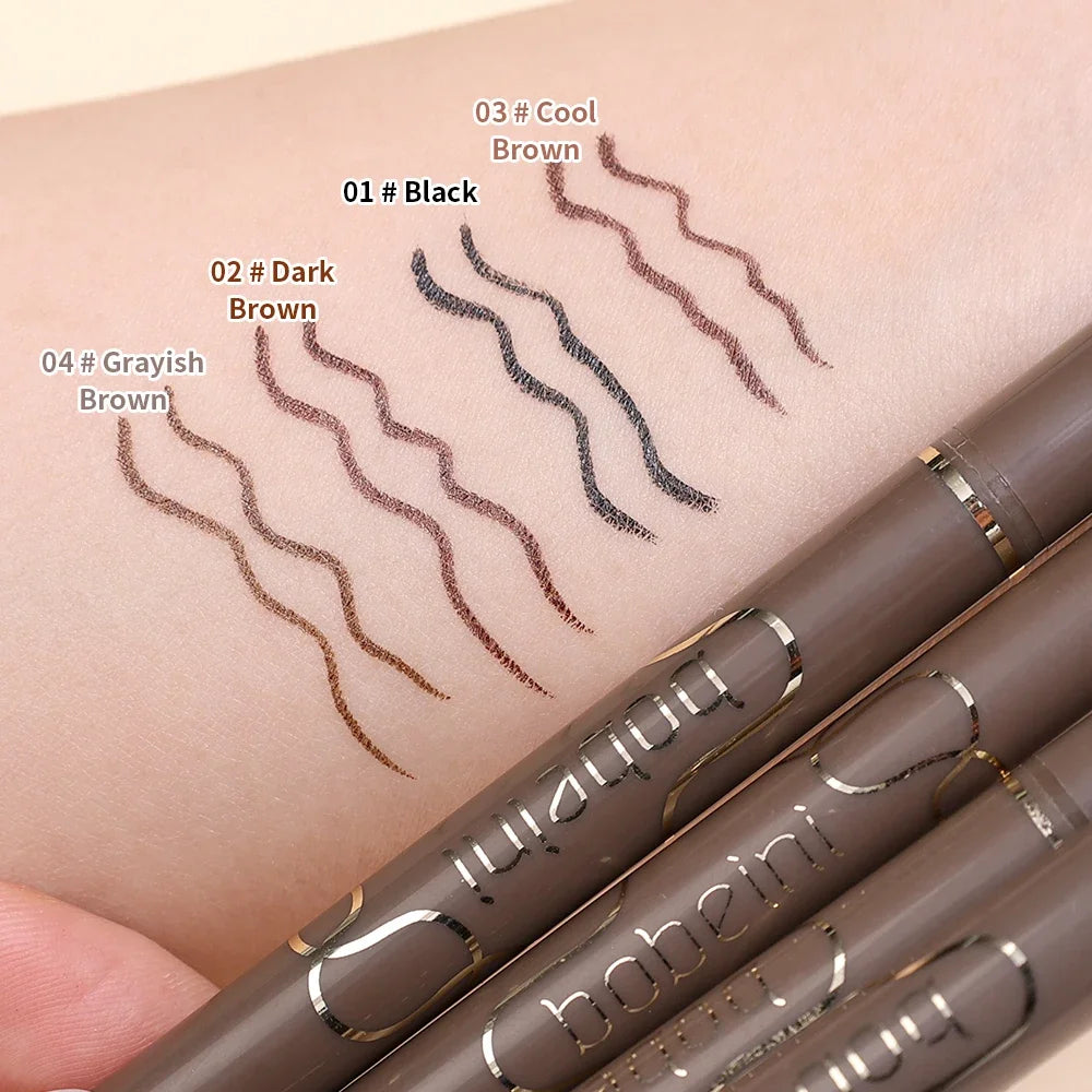 Waterproof Quick Dry Liquid Eyeliner Pen Ultra-Fine Matte Black Brown Lasting Lying Silkworm Eyeliner Pencil Beauty Eyes Makeup