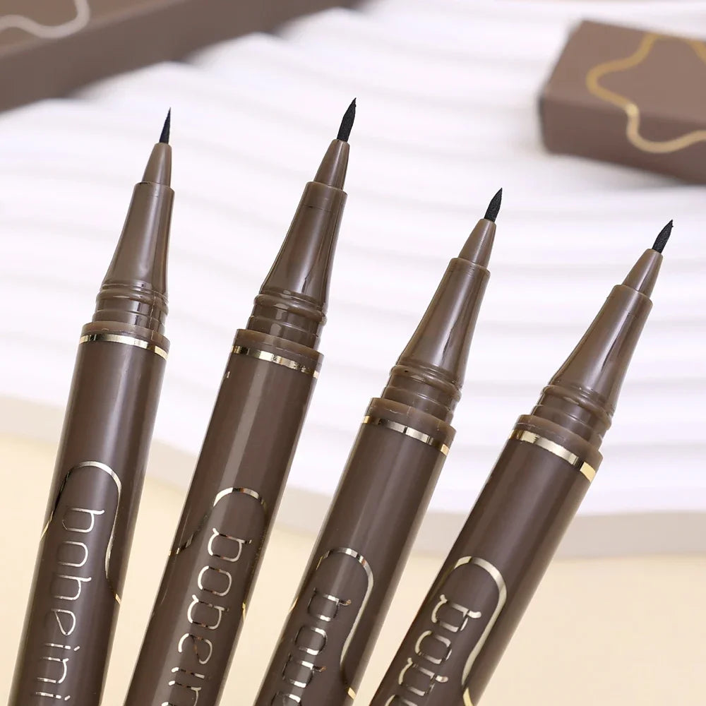 Waterproof Quick Dry Liquid Eyeliner Pen Ultra-Fine Matte Black Brown Lasting Lying Silkworm Eyeliner Pencil Beauty Eyes Makeup