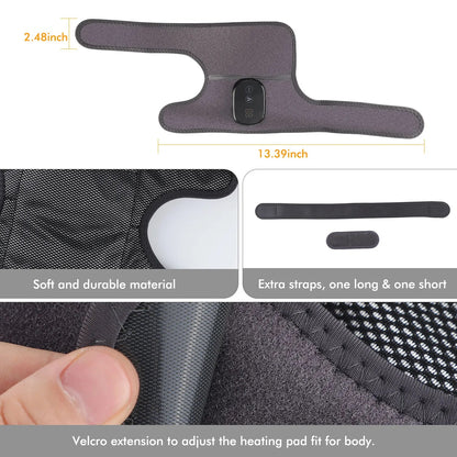 Thermal Knee Massager 3 in 1 Shoulder Knee Elbow Heating Massage Support Brace Rechargeable Vibration Pad Arthritis Pain Relief