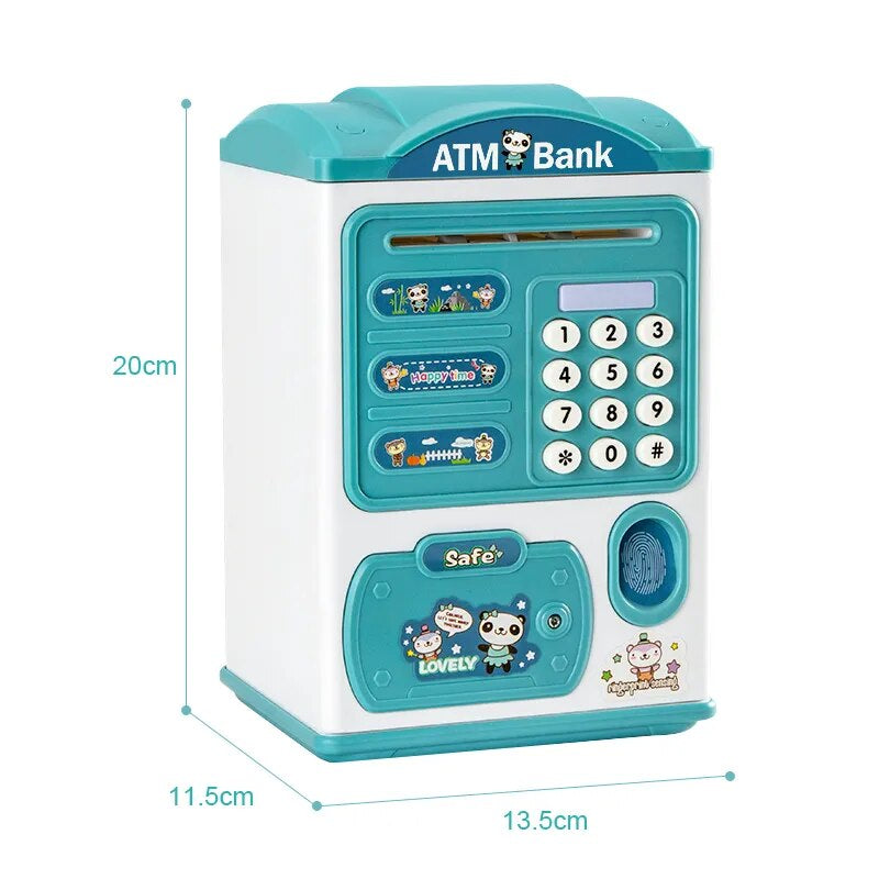 Electronic Bank Safe Box Money Boxes for Children Digital Coins Cash Saving Safe Deposit Mini ATM Machine Toys Kids Gift