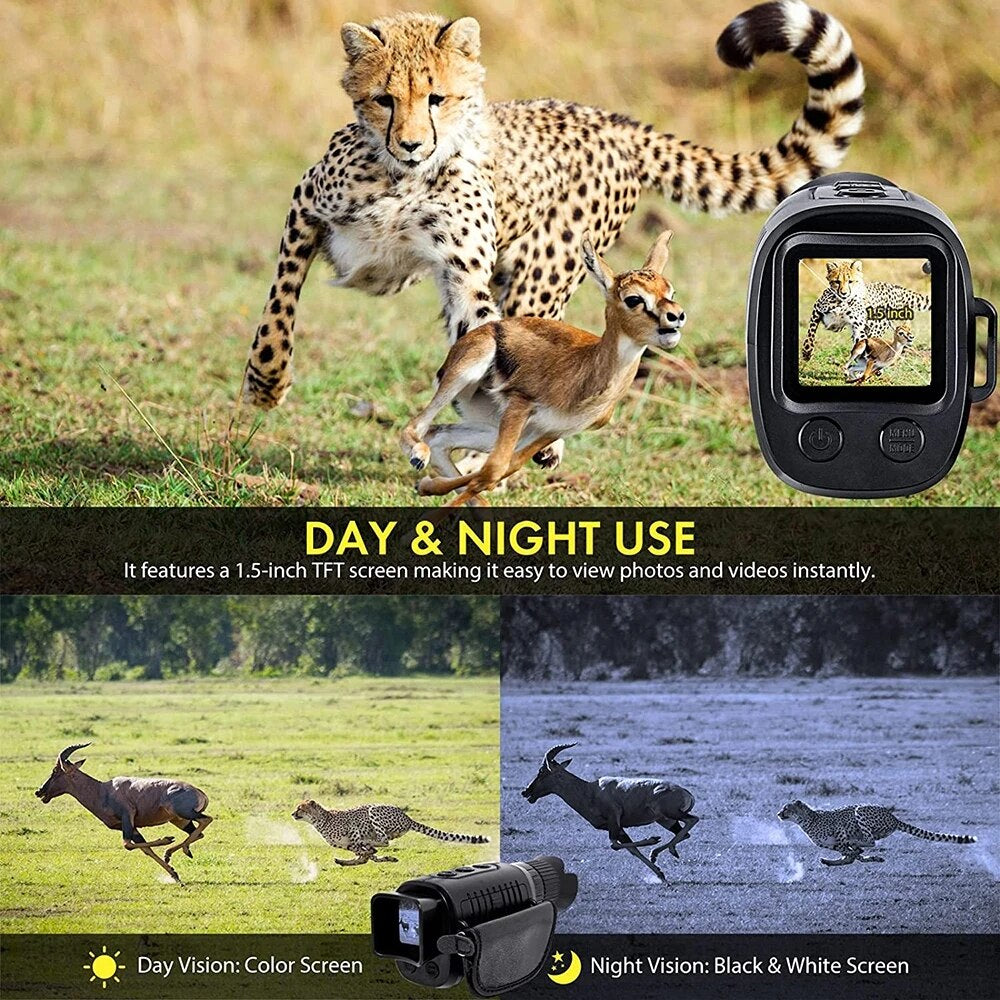 Monocular Night Vision Device 1080P HD Infrared Camera 5X Digital Light Zoom Hunting Telescope Outdoor Search Full Darkness 300M