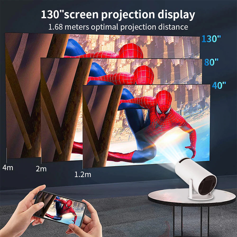 HY300 Smart Projector Android 11.0 MINI Portable 5G WIFI Home Cinema 720P for SAMSUNG Apple Outdoor 1080P 4K Movie HDMI