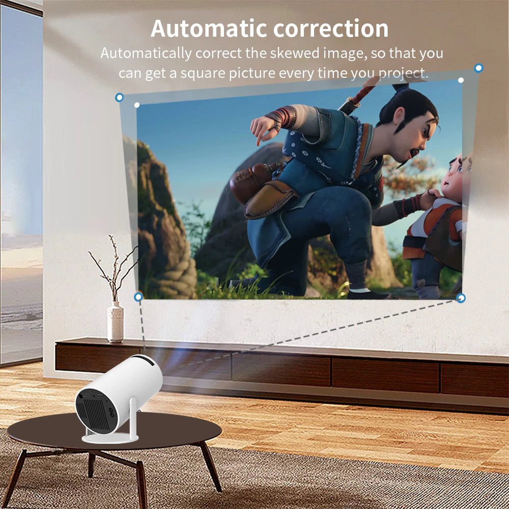 HY300 Smart Projector Android 11.0 MINI Portable 5G WIFI Home Cinema 720P for SAMSUNG Apple Outdoor 1080P 4K Movie HDMI