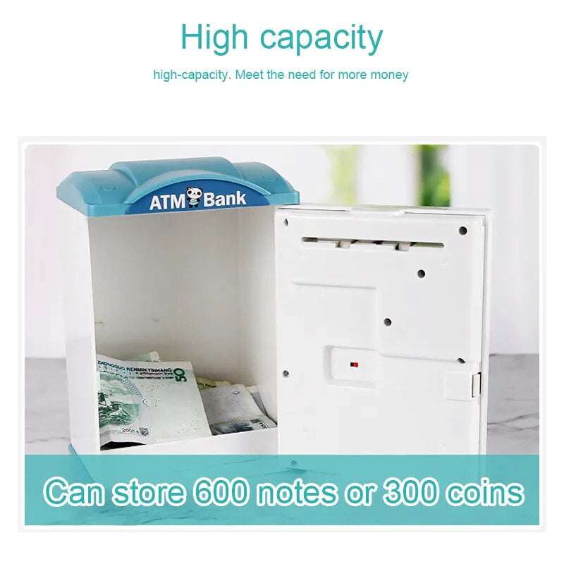 Electronic Bank Safe Box Money Boxes for Children Digital Coins Cash Saving Safe Deposit Mini ATM Machine Toys Kids Gift